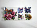 Jewel-Tone Butterflies & Roses UV DTF transfer sheet, upright view