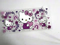 Hello Kitty Checkerboard Hearts UV DTF transfer sheet, upright view