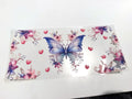 Pastel Butterfly, Flowers & Hearts UV DTF transfer sheet, upright view