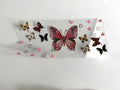Pink Ornate Butterfly & Hearts UV DTF transfer sheet