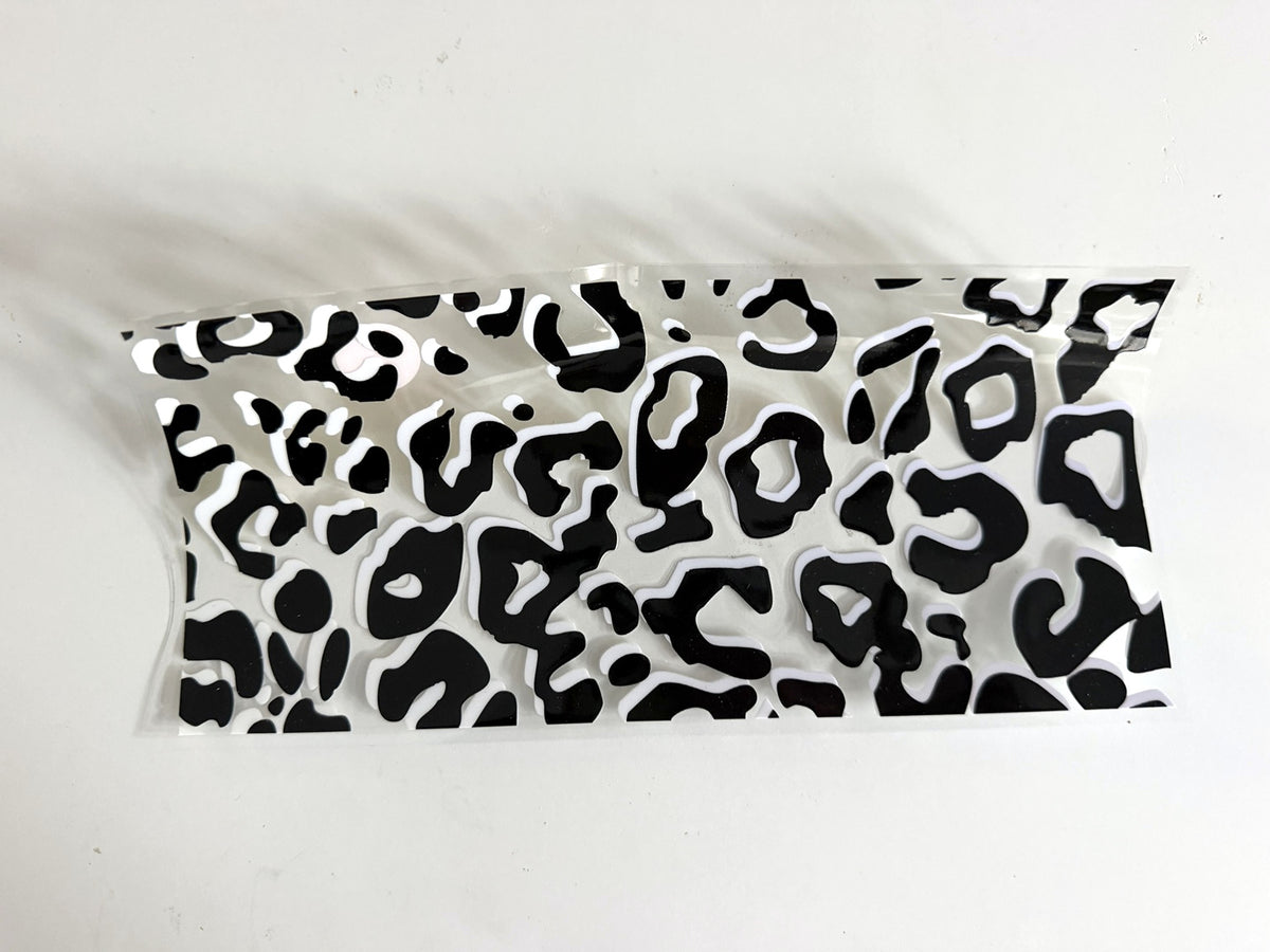 Black Leopard Spot Pattern UV DTF transfer sheet