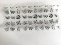 Black Butterfly Outline Pattern UV DTF transfer sheet