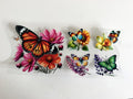 Orange Butterfly & Mixed Floral Collection UV DTF transfer sheet