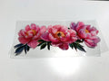 Pink Peony Trio with Dark Leaves UV DTF transfer sheet
