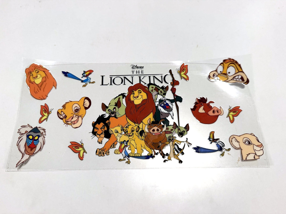 The Lion King Character Collage UV DTF transfer sheet
