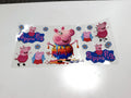 Peppa Pig Colorful Paint Party UV DTF transfer sheet