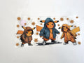 Pikachu Hoodie Trio & Golden Stars UV DTF transfer sheet