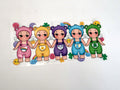 Rainbow Bear-Costume Dolls & Cheerful Icons UV DTF transfer sheet