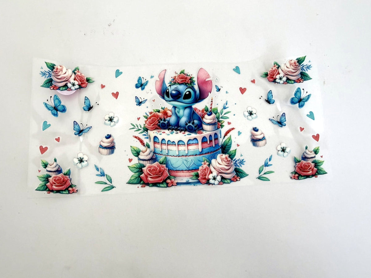 Stitch Cake, Roses, Cupcakes & Butterflies UV DTF transfer sheet