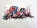 Watercolor Seashells & Coral Garden UV DTF transfer sheet