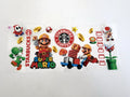 Super Mario Coffee-Style Character Collage UV DTF transfer sheet