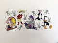 Looney Tunes Bugs, Lola, Sylvester & Daffy Collage UV DTF transfer sheet