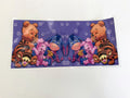 Winnie the Pooh Friends on Purple Honey Pattern UV DTF transfer sheet