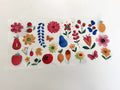 Colorful Folk Fruit, Flowers & Butterflies UV DTF transfer sheet