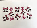 Cherries with Red Polka-Dot Bows & Pink Lace Bows UV DTF transfer sheet