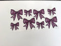 Pink Leopard-Print Ribbon Bows UV DTF transfer sheet