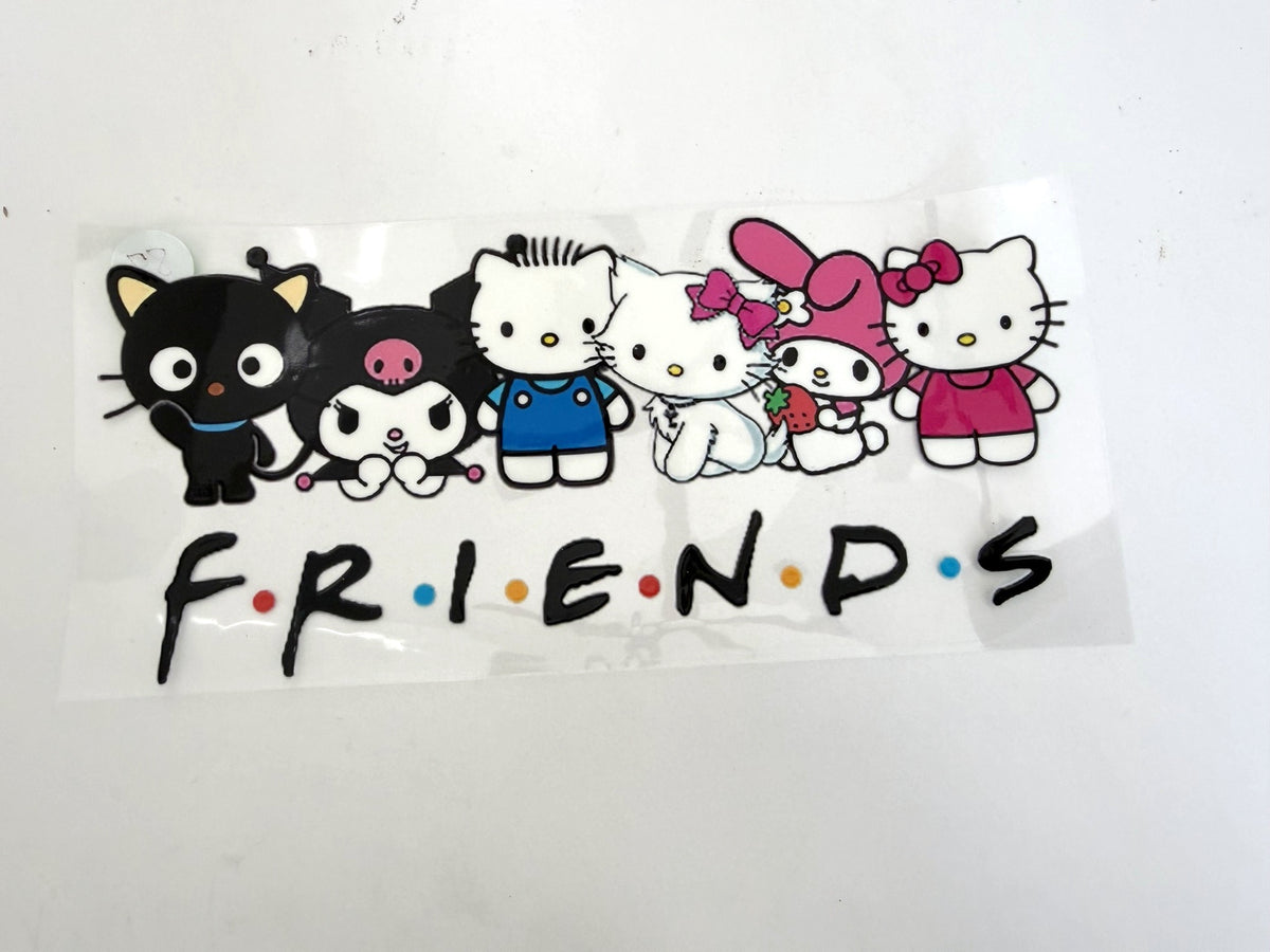 Sanrio Friends Lineup & FRIENDS Lettering UV DTF transfer sheet