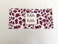 Mama Framed Lettering & Burgundy Cow Print UV DTF transfer sheet