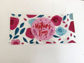 Happy Mother's Day Circle, Roses & Teal Leaves UV DTF transfer sheet