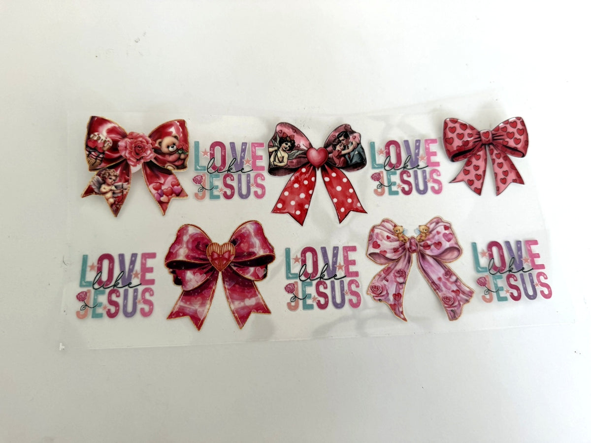 Love Like Jesus & Pink Ribbon Bows