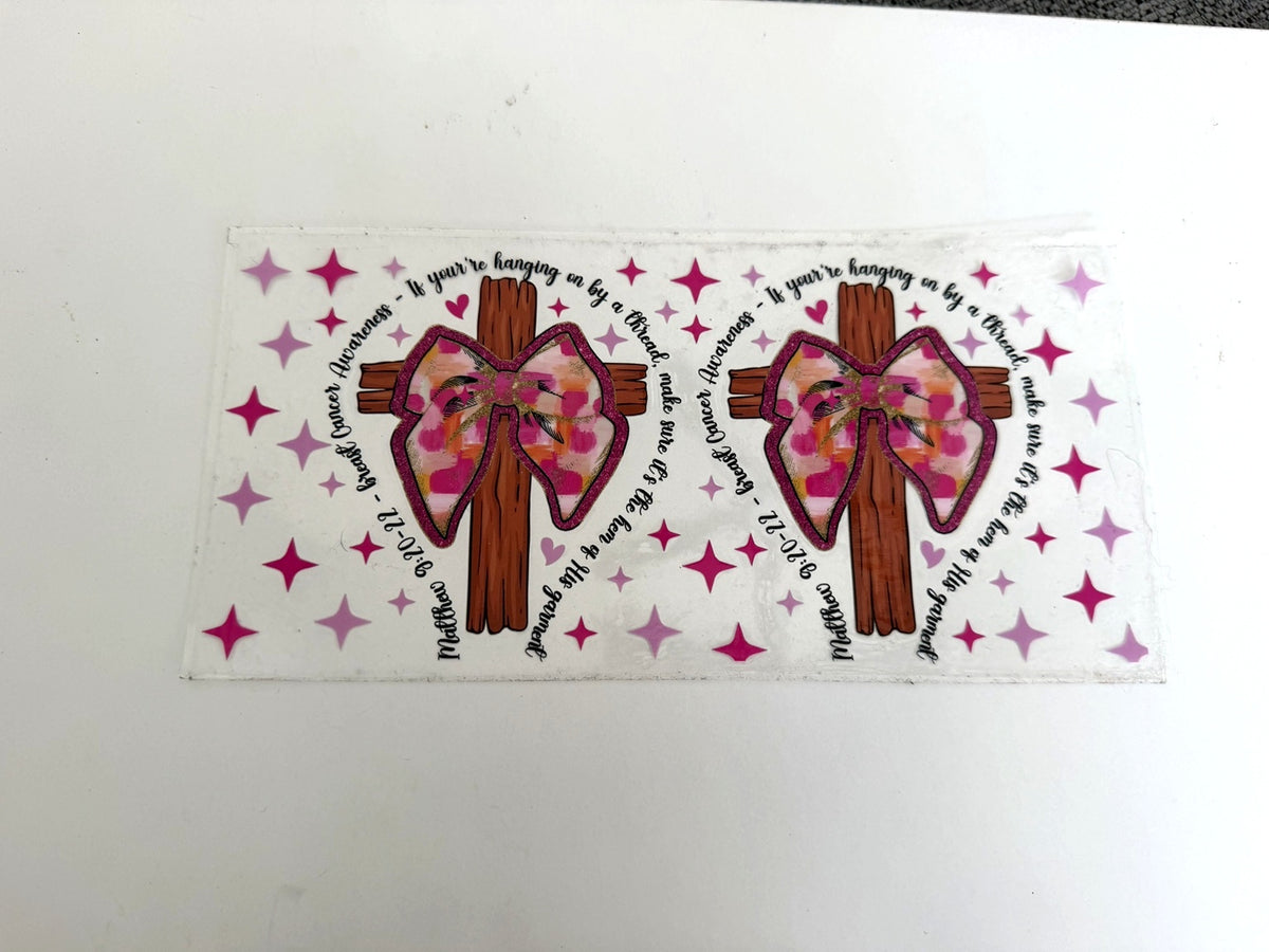 Breast Cancer Awareness, Crosses & Pink Bows