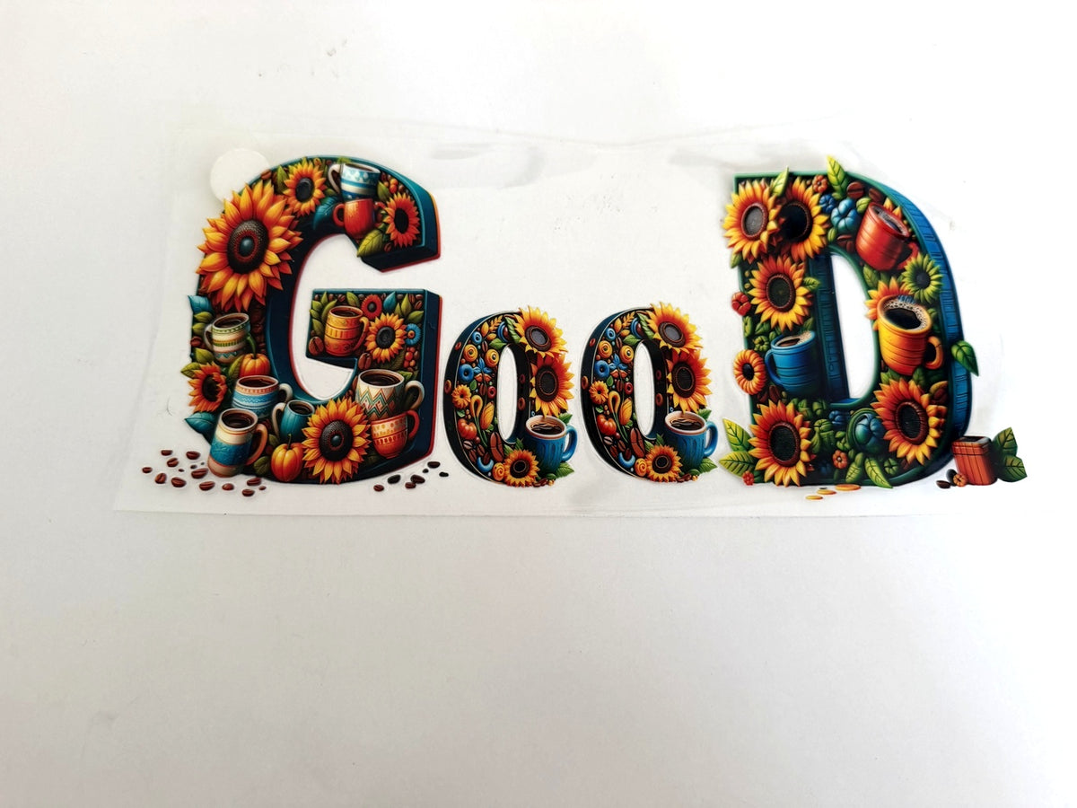 God Lettering with Sunflowers